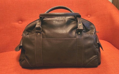 Brown leather holdall - by, tommy