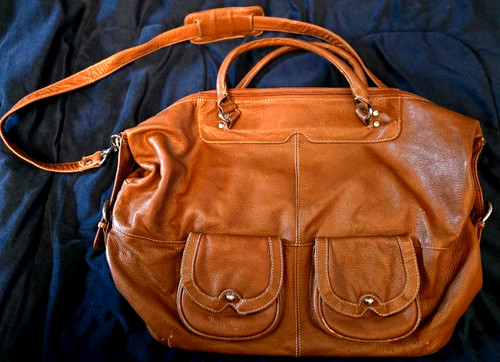 Genuine leather vintage brown - leather,