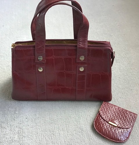 Burgundy leather tommy and - burgundy,