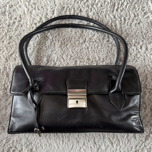 Tommy kate black leather top - leather,
