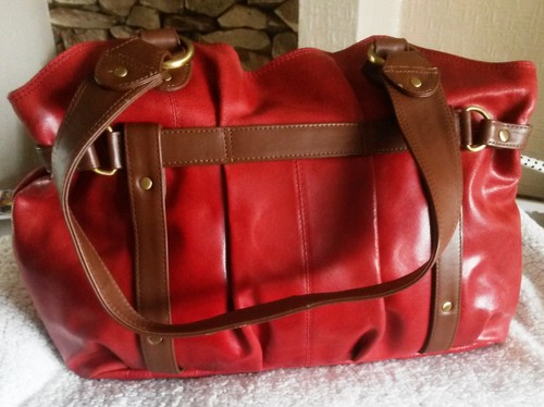 Large hard leather work bag - hard,